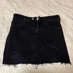 PacsunBlack Denim Skirt
